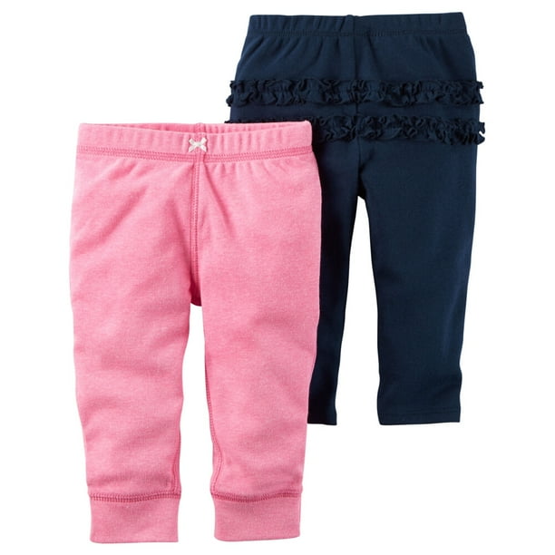 Carters Baby Girls Elastic Ruffle Pant 2 Pack